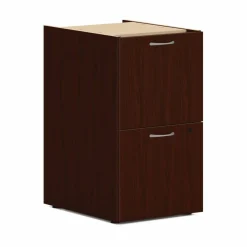 HON Mod Double Pedestal Desk Bundle, 72" x 30" x 29", Traditional Mahogany