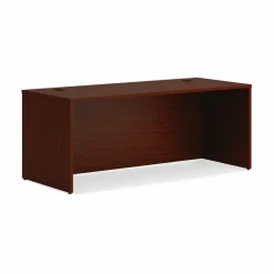 HON Mod Double Pedestal Desk Bundle, 72" x 30" x 29", Traditional Mahogany