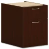 HON Mod Hanging Pedestal, Left or Right, 2-Drawers: Box/File, Legal/Letter, Traditional Mahogany, 15" x 20" x 20"