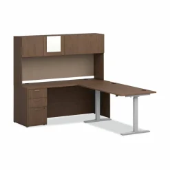 HON Mod Laminate Doors for 72"W Mod Desk Hutch, 17.86 x 14.82, Sepia Walnut 2/Carton