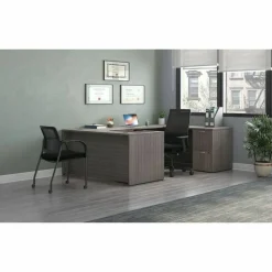 HON Mod Lateral File, 2 Legal/Letter-Size File Drawers, Slate Teak, 36" x 20" x 29"