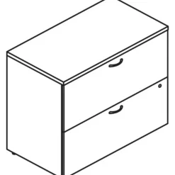 HON Mod Lateral File, 2 Legal/Letter-Size File Drawers, Slate Teak, 36