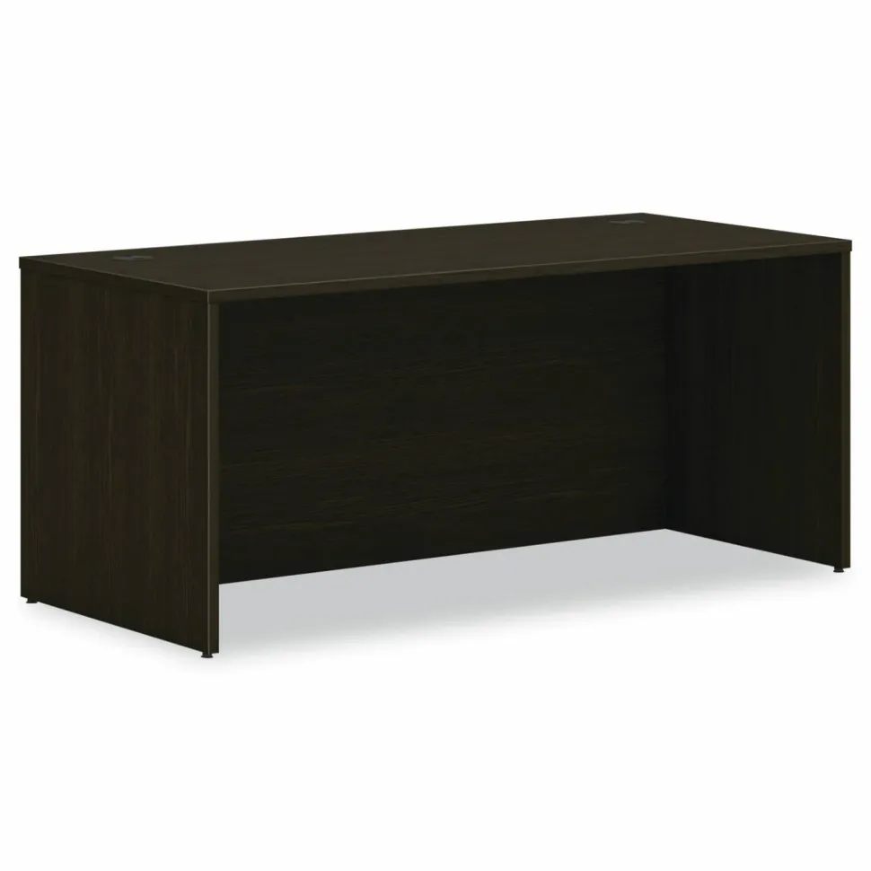 HON Mod L-Station Double Pedestal Desk Bundle, 66" x 72" x 29", Java Oak