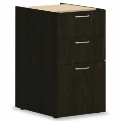 HON Mod L-Station Double Pedestal Desk Bundle, 60" x 72" x 29", Java Oak