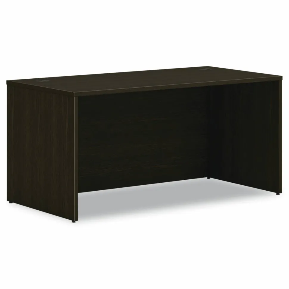 HON Mod L-Station Double Pedestal Desk Bundle, 60" x 72" x 29", Java Oak