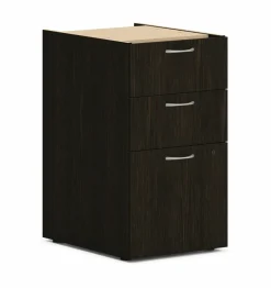 HON Mod Support Pedestal | 2 Box / 1 File Drawer | 15"W | Java Oak Finish