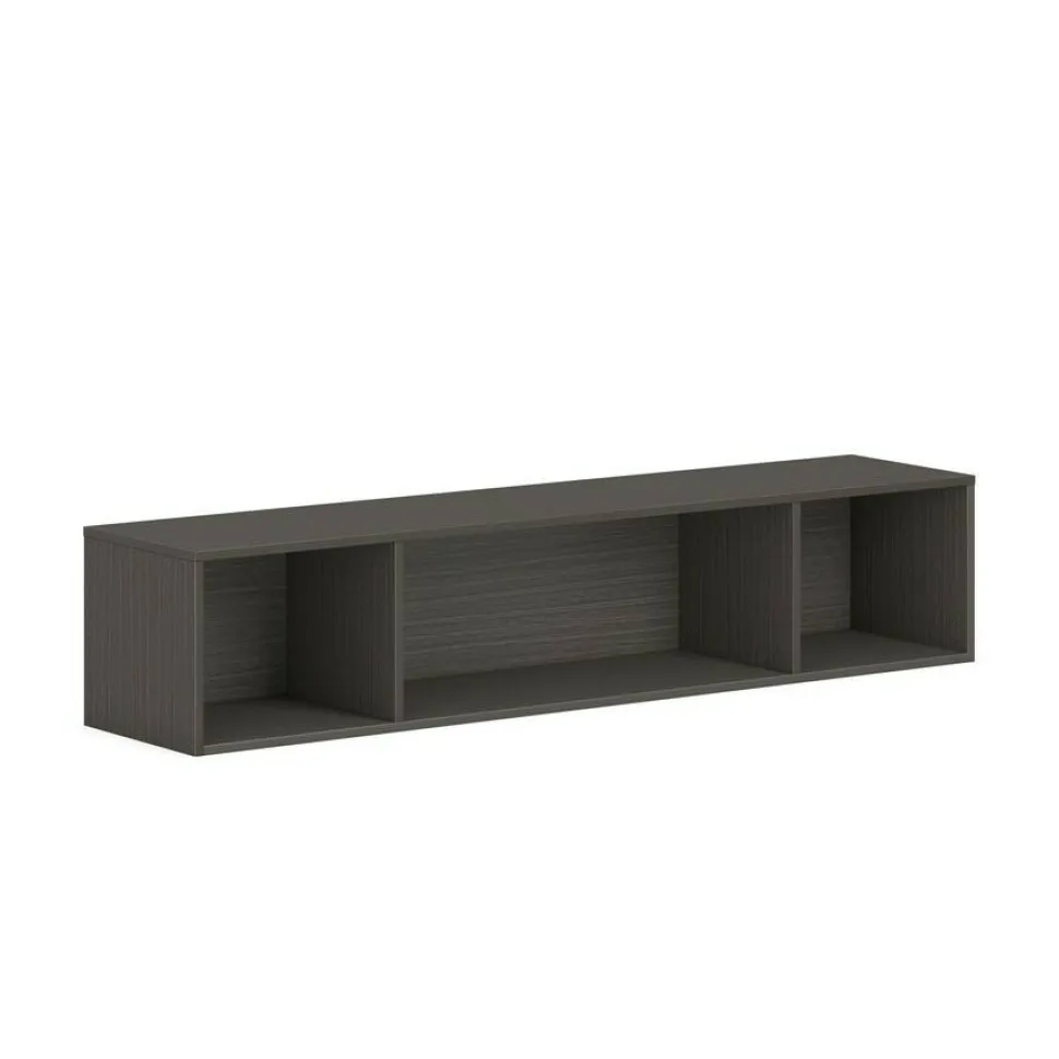HON Mod Wall Storage, 66w x 14d x 39.75h, Slate Teak