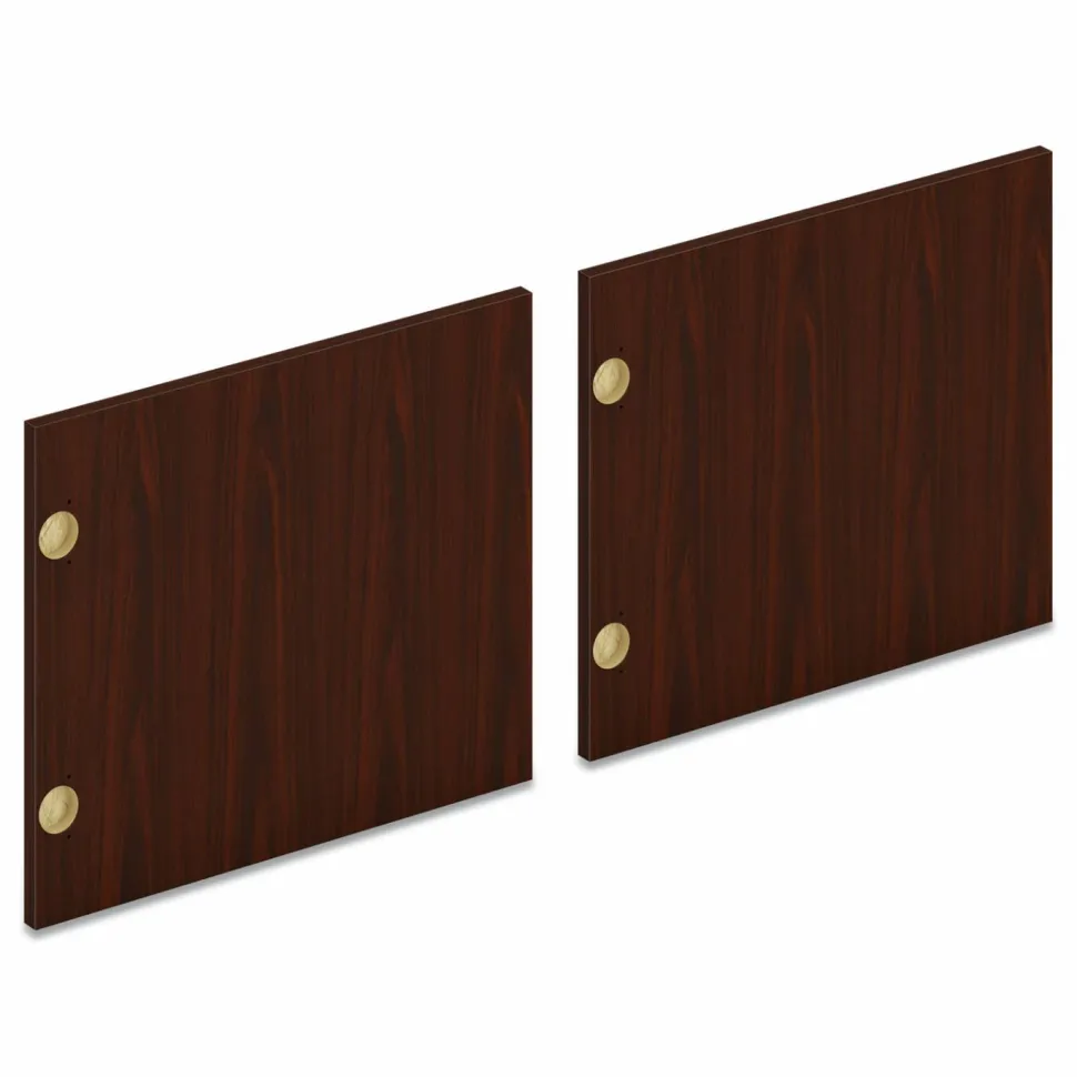 HON Pair of Mod Laminate Doors for 72"W Mod Desk Hutch, 17.87 x 14.83, Traditional Mahogany