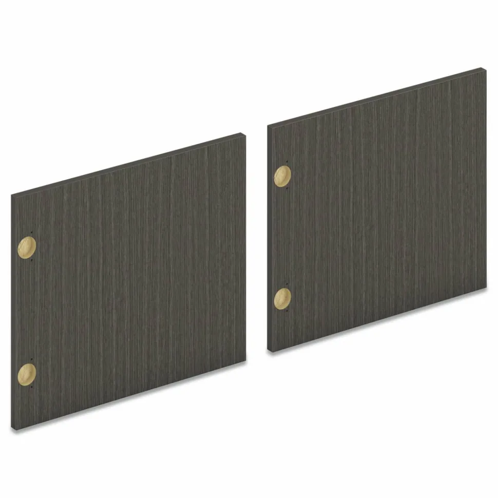 HON Pair of Mod Laminate Doors for 72"W Mod Desk Hutch, 17.87 x 14.83, Slate Teak