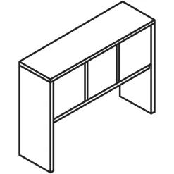 HON 10500 Series Closed Hutch For Returns, Harvest Cherry