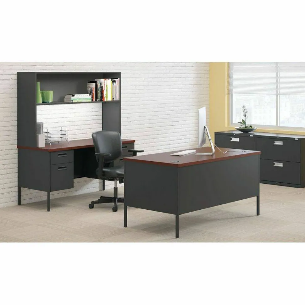 HON 38000 Series Stack-On Steel Hutch, 60"W, Charcoal
