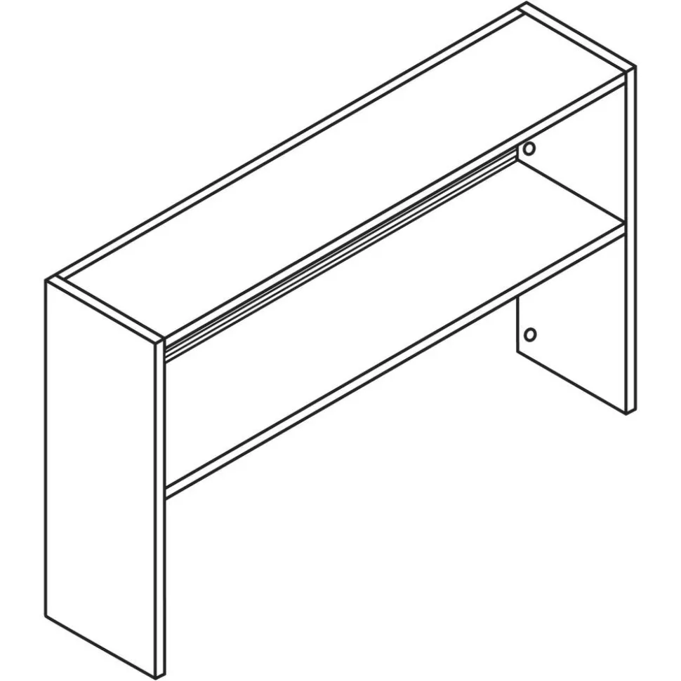 HON 38000 Series Stack-On Steel Hutch, 60"W, Charcoal