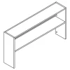 HON 38000 Series Stack-On Steel Hutch, 72"W, Charcoal