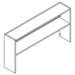HON 38000 Series Stack-On Steel Hutch, 72"W, Charcoal