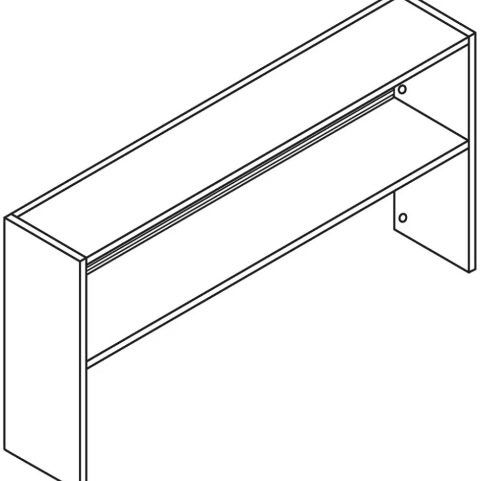 HON 38000 Series Stack-On Steel Hutch, 72"W, Charcoal