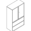 HON 800 Series Storage Cabinet With Lateral File, 42" Wide, Putty