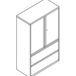 HON 800 Series Storage Cabinet With Lateral File, 42