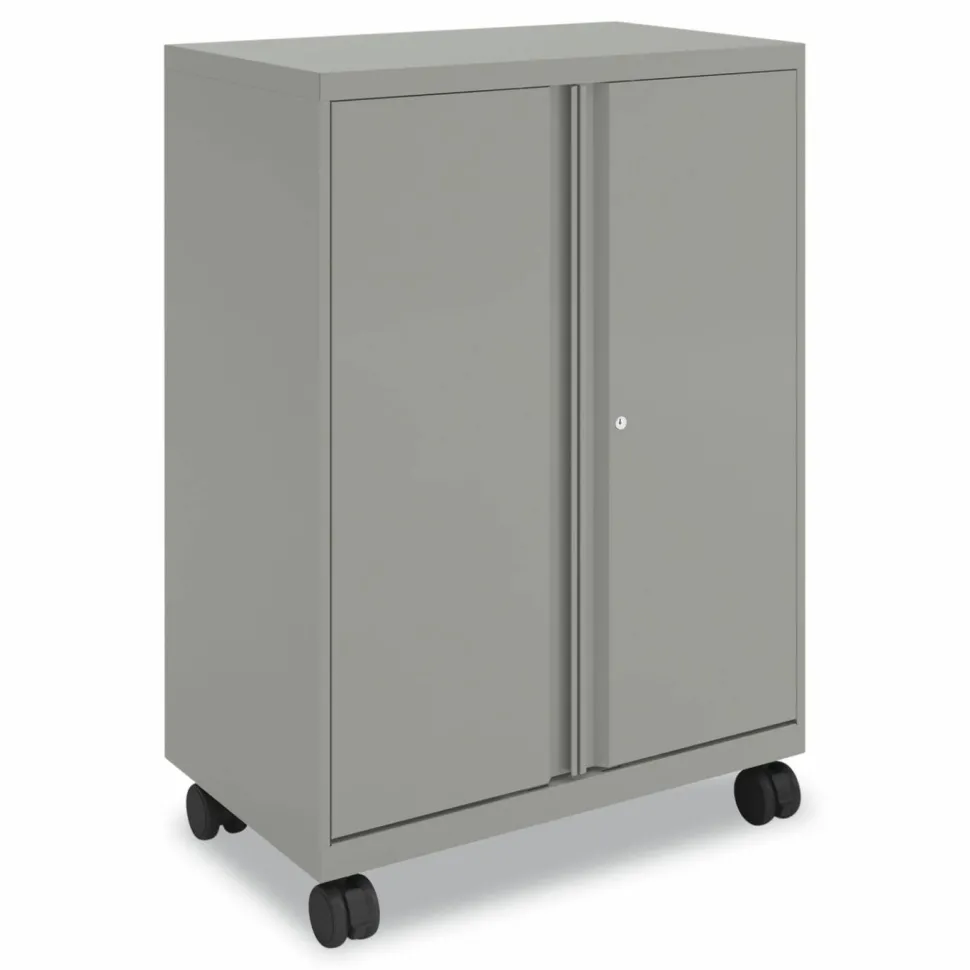 HON Smartlink Mobile Cabinet, 10 Compartments, 30w x 18d x 42.32h, Platinum Metallic
