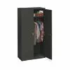 HON Steel Storage Cabinet, 5-Shelf, Charcoal