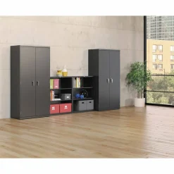 HON Steel Storage Cabinet, 5-Shelf, Charcoal