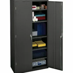HON Steel Storage Cabinet, 5-Shelf, Charcoal