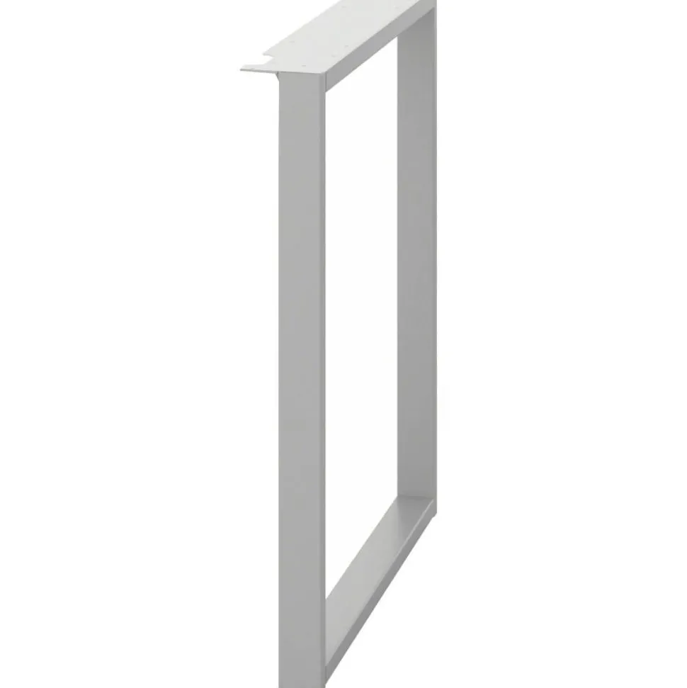 HON Voi O-Leg Support For Low Credenza And Rectangular Worksurface, Platinum Metallic