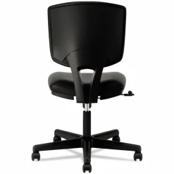 HON Volt 5701 SofThread Bonded Leather Tilt Mid-Back Task Chair, Black