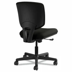 HON Volt 5701 SofThread Bonded Leather Tilt Mid-Back Task Chair, Black