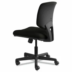 HON Volt 5701 SofThread Bonded Leather Tilt Mid-Back Task Chair, Black