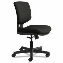 HON Volt 5701 SofThread Bonded Leather Tilt Mid-Back Task Chair, Black