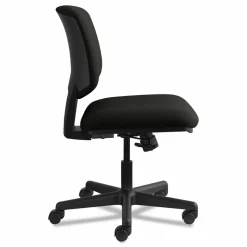 HON Volt 5701 SofThread Bonded Leather Tilt Mid-Back Task Chair, Black