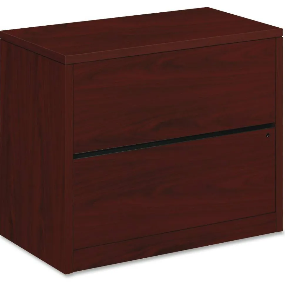 HON 10500 36"W x 20"D Lateral 2-Drawer File Cabinet, Mahogany