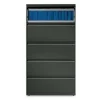 HON 36"W x 19-1/4"D Lateral 5-Drawer File Cabinet With Lock, Charcoal