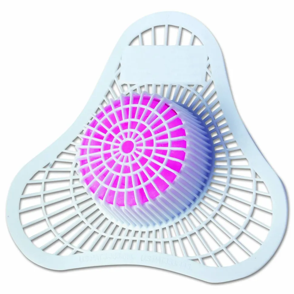 HOSPECO Health Gards Urinal Screen with Non-Para Block, Cherry Scent, White/Pink, Cherry, Dozen