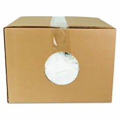 HOSPECO New Bleached White T-Shirt Rags, 25 Pounds/Bag