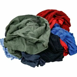 HOSPECO New Colored Knit Polo T-Shirt Rags, Assorted Colors, 10 Pounds/Carton