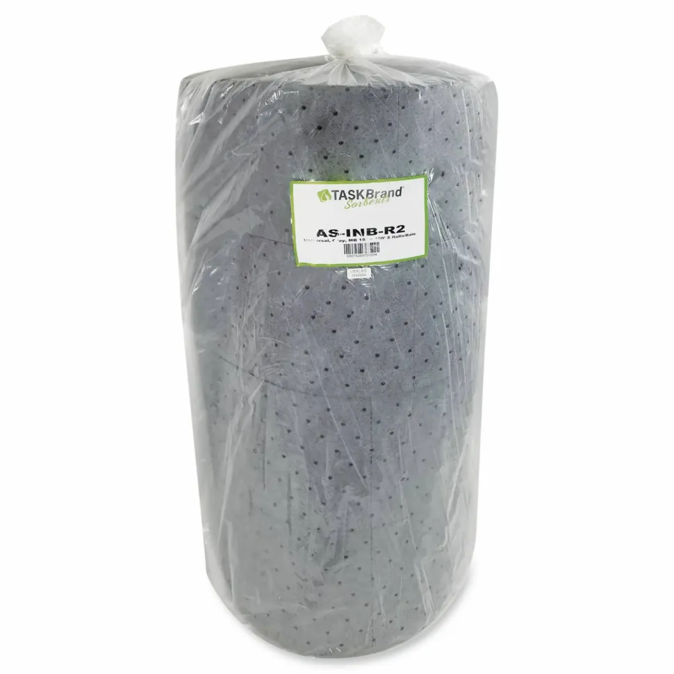 HOSPECO TASKBrand All Sorb Industrial Sorbent Roll, 24.5 gal, 15" x 150 ft, 2/Carton