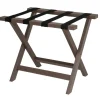 Hospitality 1 Source Composite Luggage Racks, 21”H x 22”W x 18”D, Chestnut, Pack Of 2 Racks