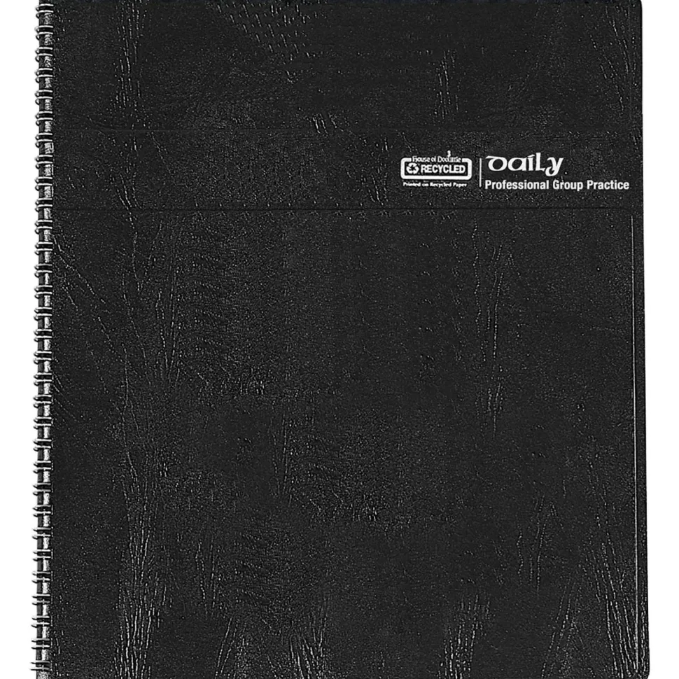 House of Doolittle Eight-Person Group Practice Daily Appointment Book, 11 x 8.5, Black Cover, 12-Month (Jan to Dec): 2027, 2027 Calendar
