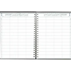 House of Doolittle Eight-Person Group Practice Daily Appointment Book, 11 x 8.5, Black Cover, 12-Month (Jan to Dec): 2027, 2027 Calendar