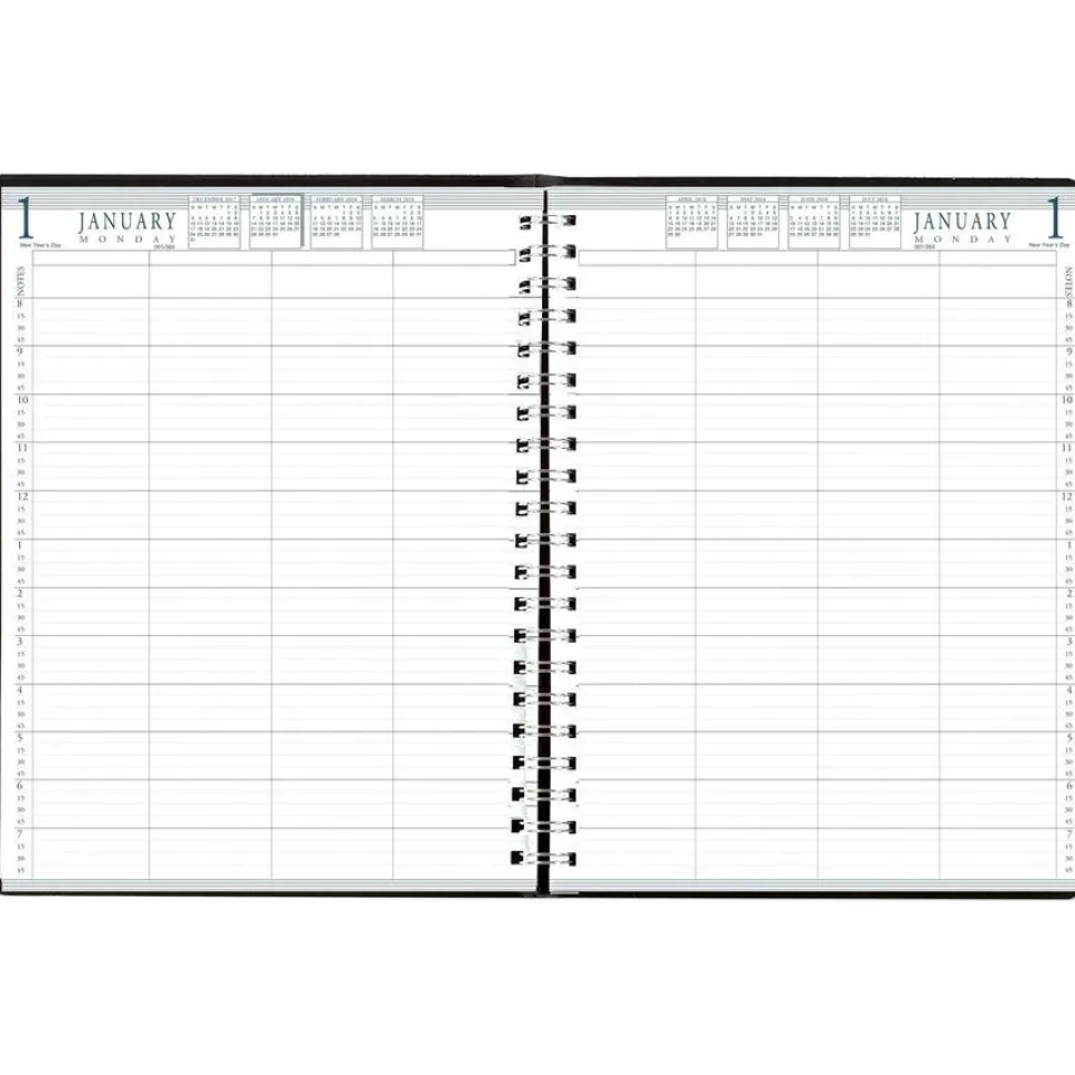 House of Doolittle Eight-Person Group Practice Daily Appointment Book, 11 x 8.5, Black Cover, 12-Month (Jan to Dec): 2027, 2027 Calendar