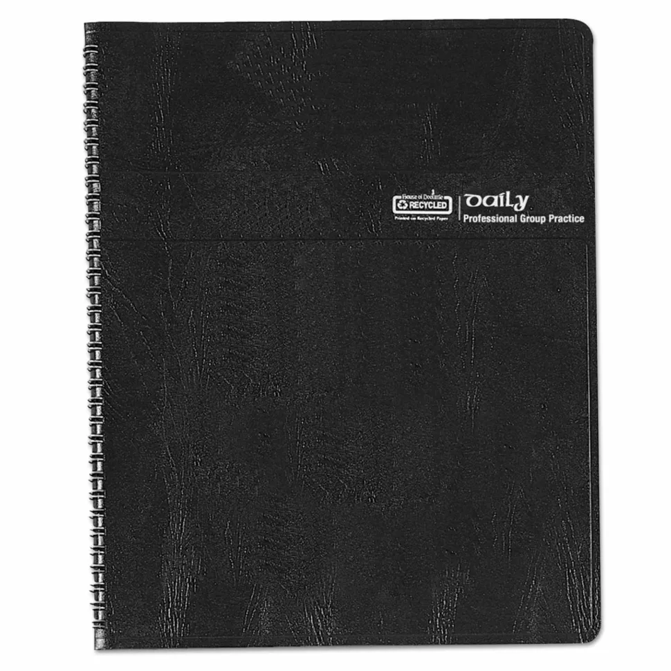 House of Doolittle Eight-Person Group Practice Daily Appointment Book, 11 x 8.5, Black Cover, 12-Month (Jan to Dec): 2027, 2027 Calendar