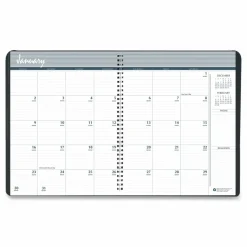 House of Doolittle 24-Month Recycled Ruled Monthly Planner, 11 x 8.5, Black Cover, 24-Month: Jan 2027 to Dec 2028, 2027 to 2028 Calendar