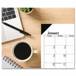 House of Doolittle Recycled One-Color Refillable Monthly Desk Pad Calendar, 22 x 17, White Sheets, Black Binding/Corners,12-Month(Jan-Dec): 2027, 2027 Calendar