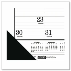 House of Doolittle Recycled One-Color Refillable Monthly Desk Pad Calendar, 22 x 17, White Sheets, Black Binding/Corners,12-Month(Jan-Dec): 2027, 2027 Calendar