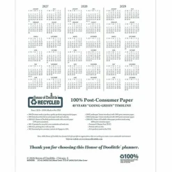 House of Doolittle Recycled Professional Weekly Planner, 15-Minute Appts, 11 x 8.5, Blue Wirebound Soft Cover, 12-Month (Jan to Dec): 2027, 2027 Calendar