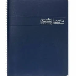 House of Doolittle Recycled Professional Weekly Planner, 15-Minute Appts, 11 x 8.5, Blue Wirebound Soft Cover, 12-Month (Jan to Dec): 2027, 2027 Calendar