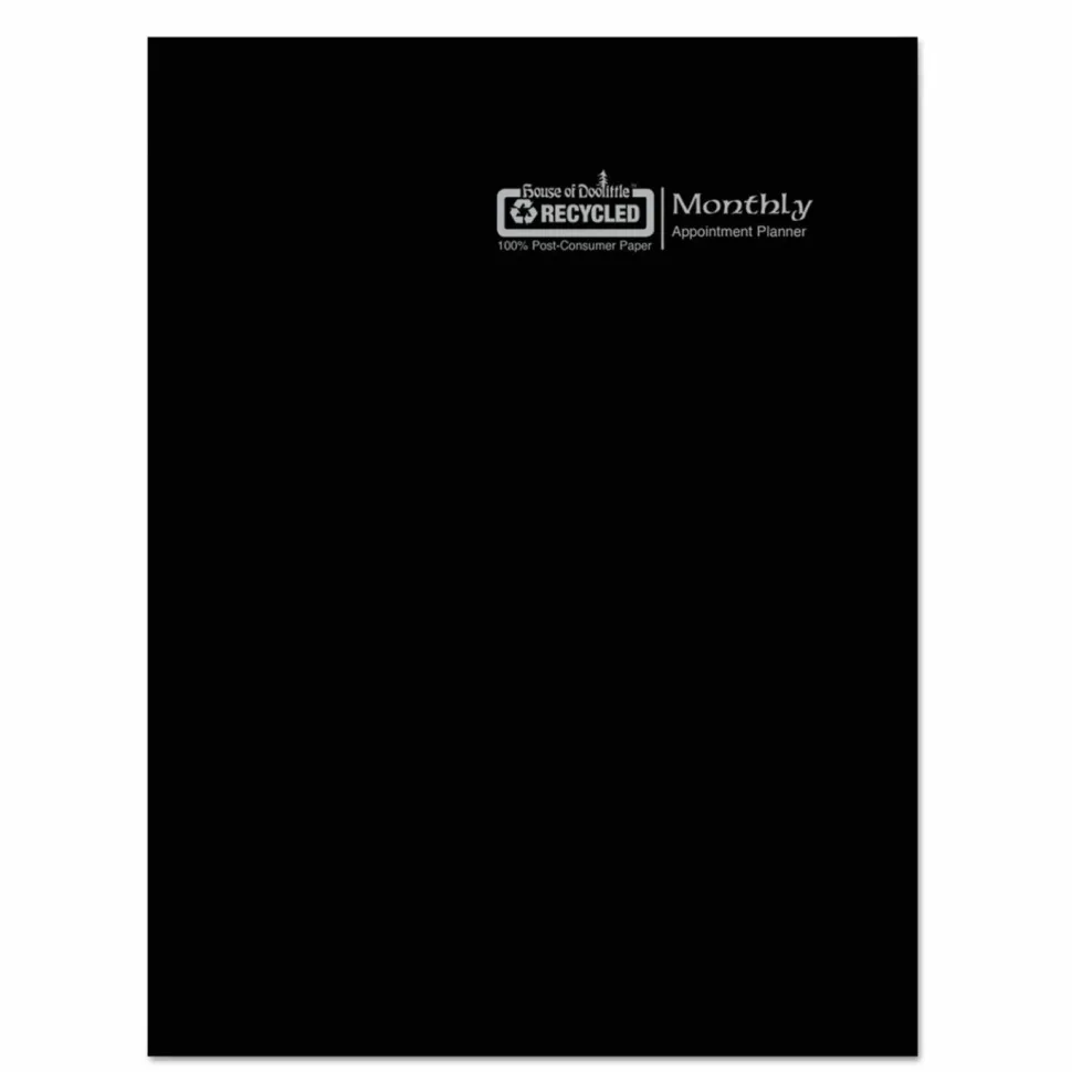 House of Doolittle Recycled Ruled 14-Month Planner with Leatherette Cover, 11 x 8.5, Black Cover, 14-Month: Dec 2026 to Jan 2028, 2027 Calendar