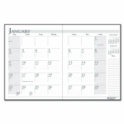 House of Doolittle Recycled Ruled 14-Month Planner with Leatherette Cover, 11 x 8.5, Black Cover, 14-Month: Dec 2026 to Jan 2028, 2027 Calendar