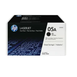 HP 05A Black Toner Cartridges, Pack Of 2, CE505D